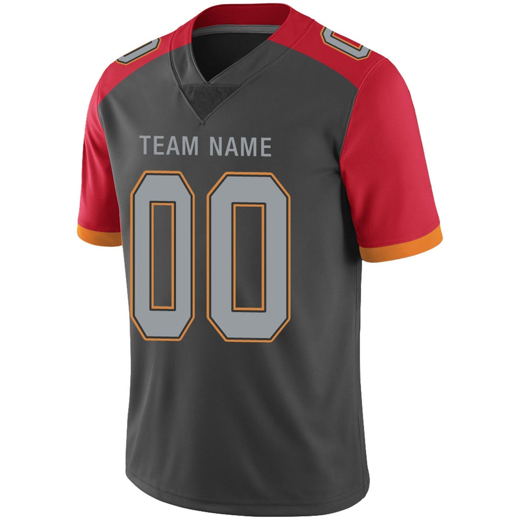 Custom red football jersey full view | GameDay Jerseys