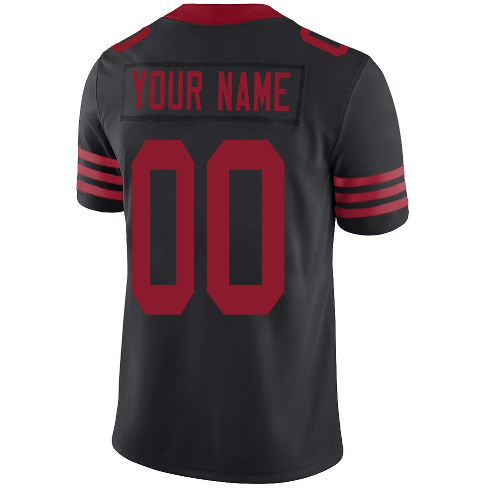 Custom red football jersey close up | GameDay Jerseys