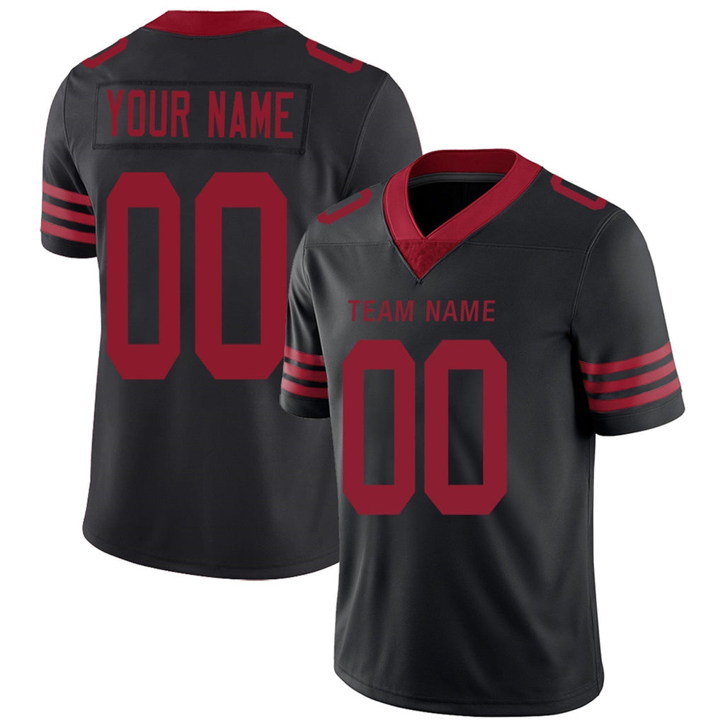 Custom red football jersey back view | GameDay Jerseys
