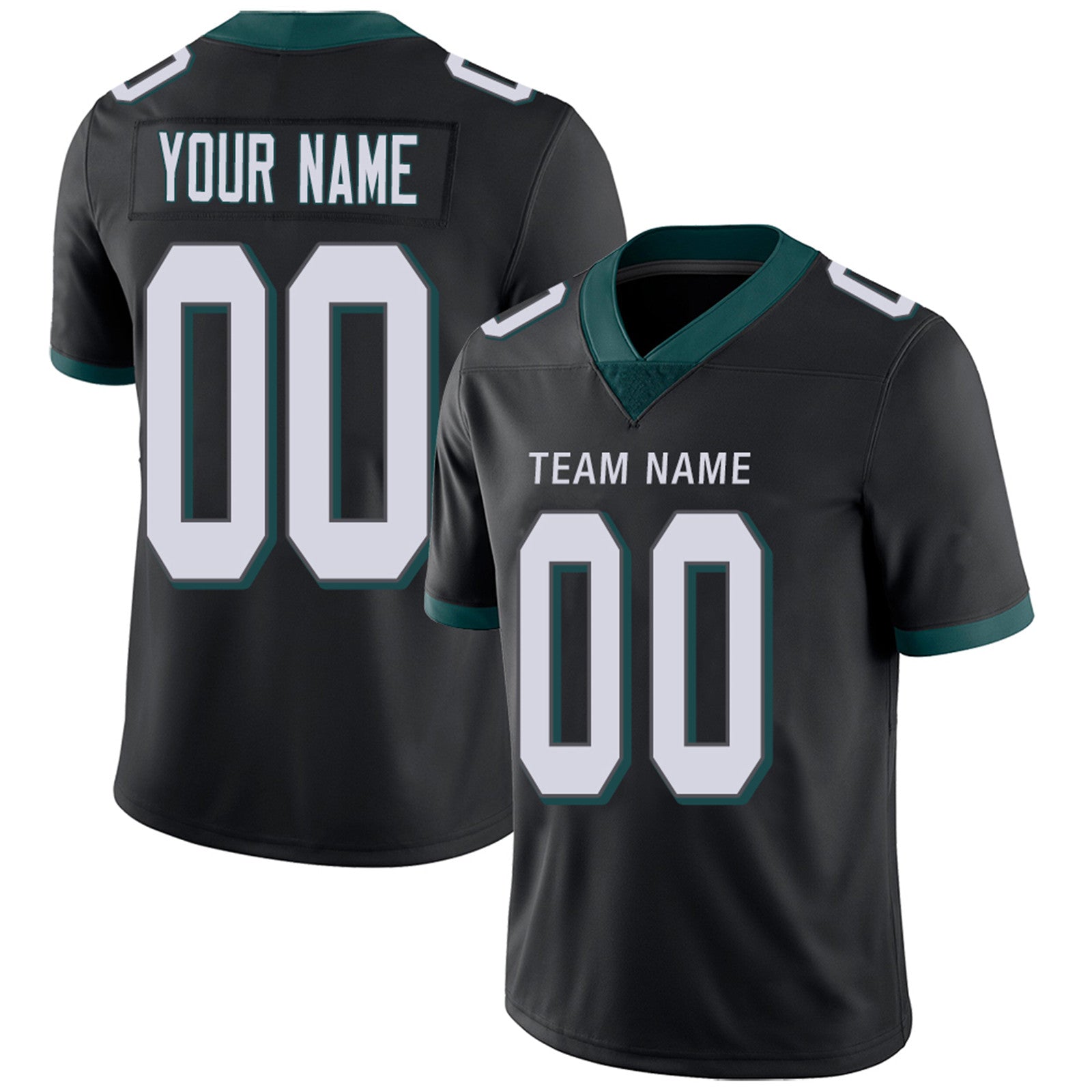 Custom green football jersey front view | GameDay Jerseys