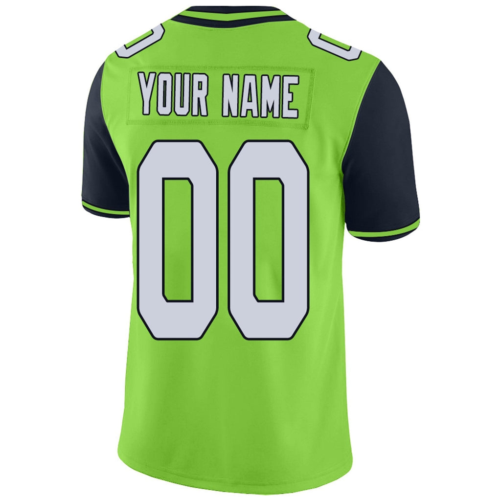 Custom navy football jersey side view | GameDay Jerseys