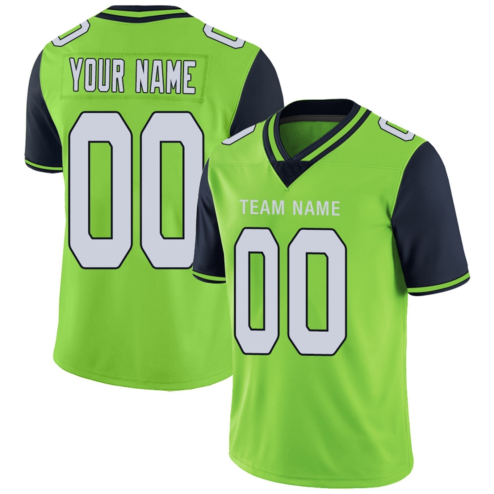 Custom navy football jersey product shot | GameDay Jerseys