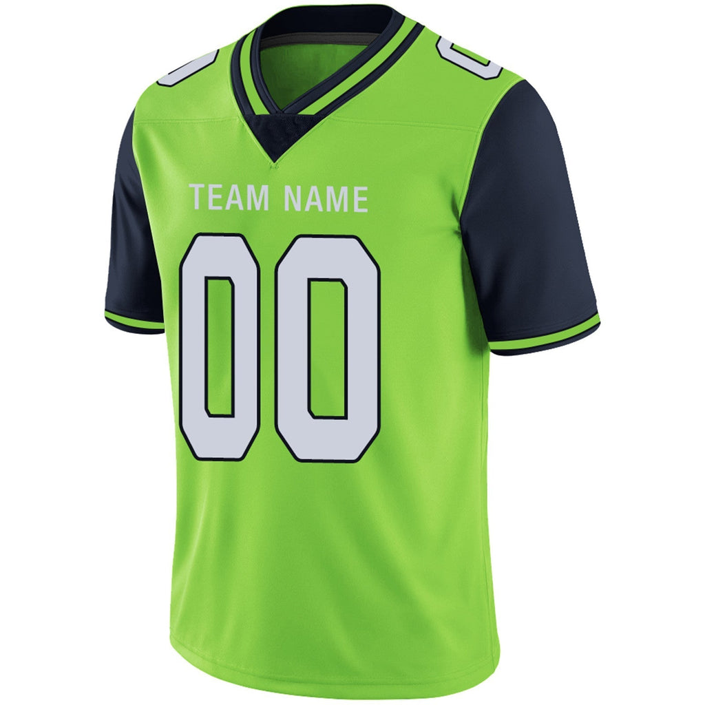 Custom navy football jersey angle view | GameDay Jerseys