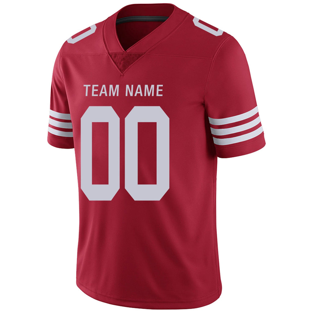 Custom red football jersey product shot | GameDay Jerseys