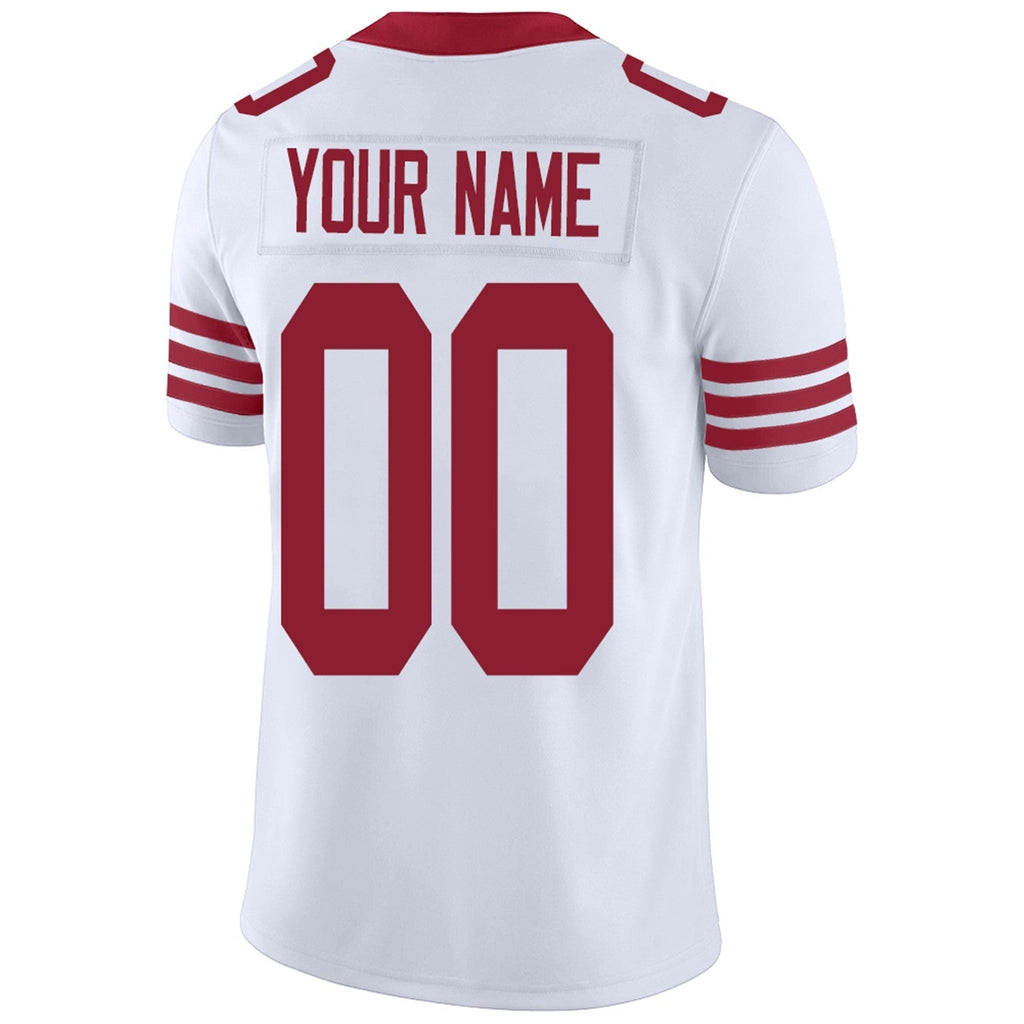 Custom red football jersey angle view | GameDay Jerseys