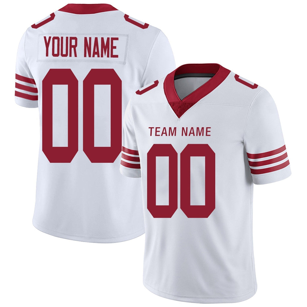Custom red football jersey front view | GameDay Jerseys