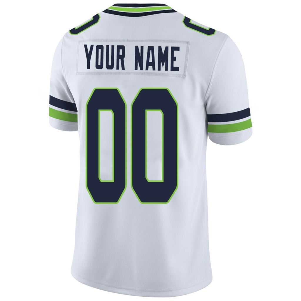 Custom navy football jersey back detail | GameDay Jerseys