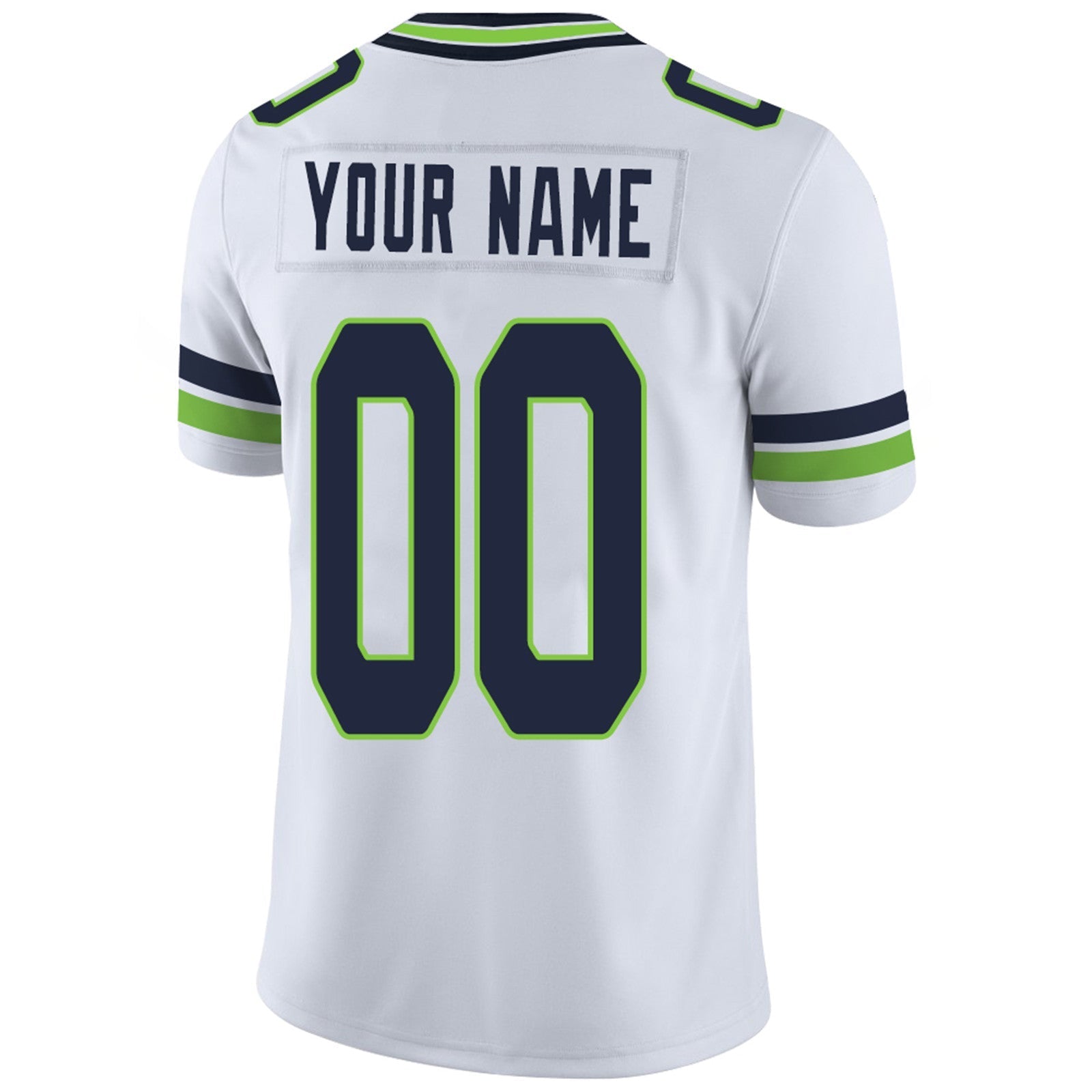 Custom navy football jersey back detail | GameDay Jerseys