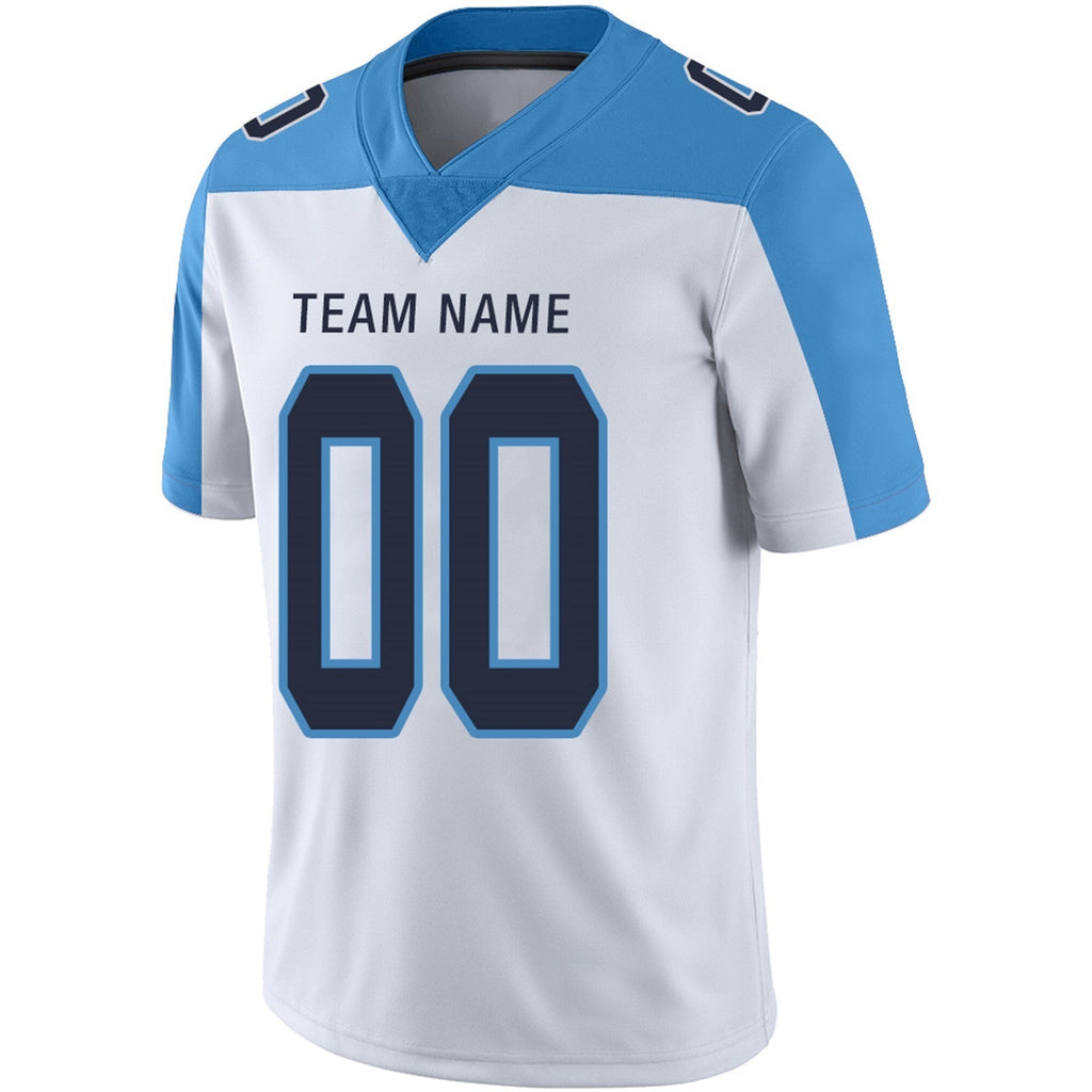 Custom navy football jersey angle view | GameDay Jerseys