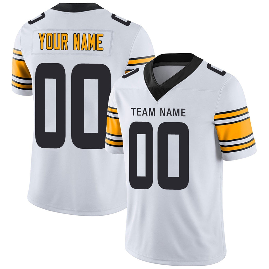 Custom black football jersey front view | GameDay Jerseys