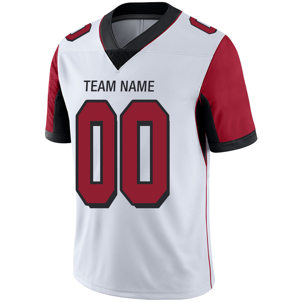 Custom white football jersey detail | GameDay Jerseys