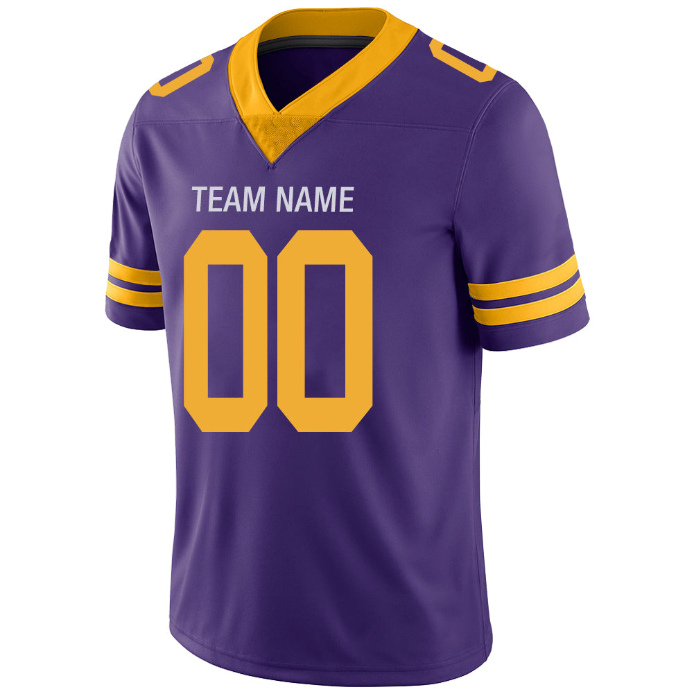 Custom purple football jersey detail | GameDay Jerseys