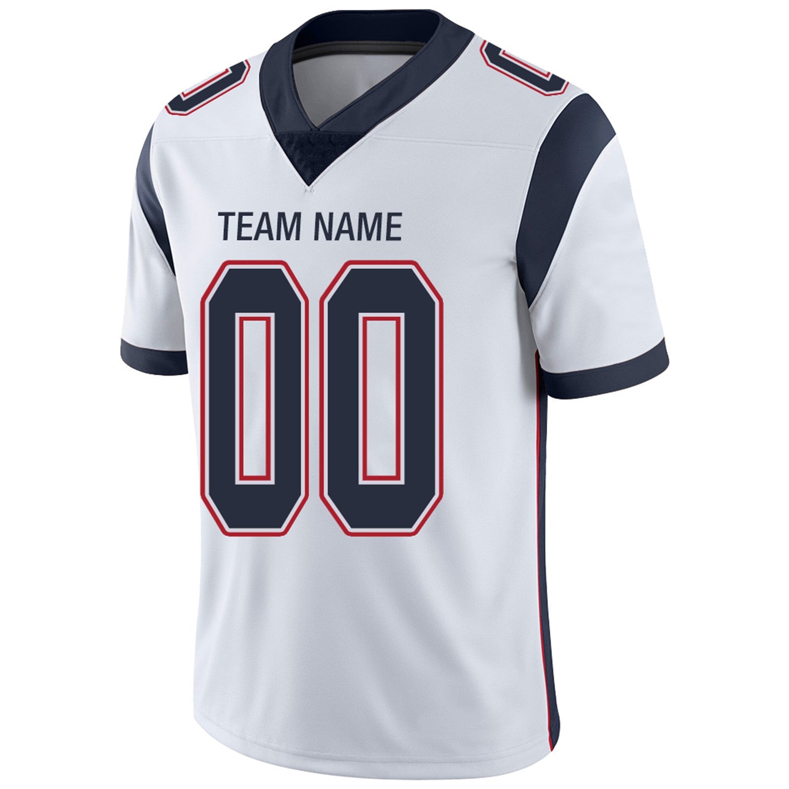 Custom navy football jersey angle view | GameDay Jerseys