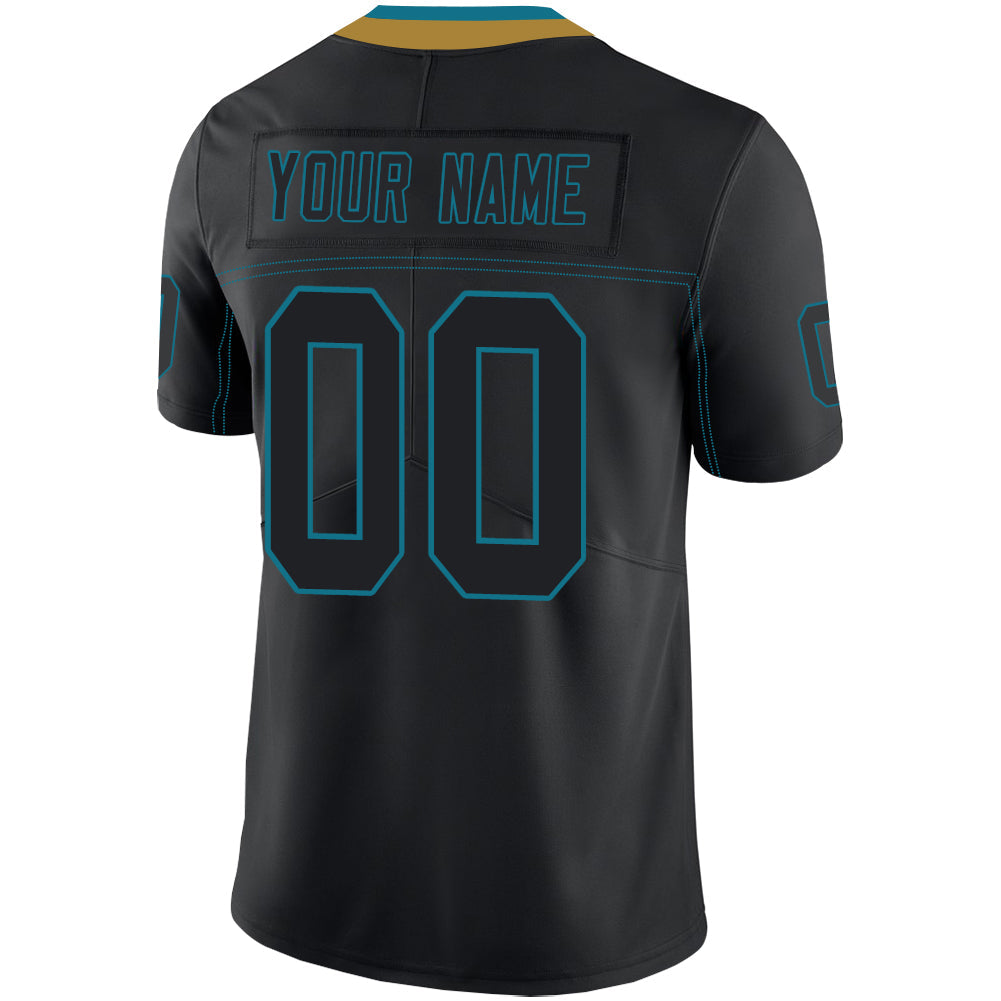 Custom black football jersey back view | GameDay Jerseys