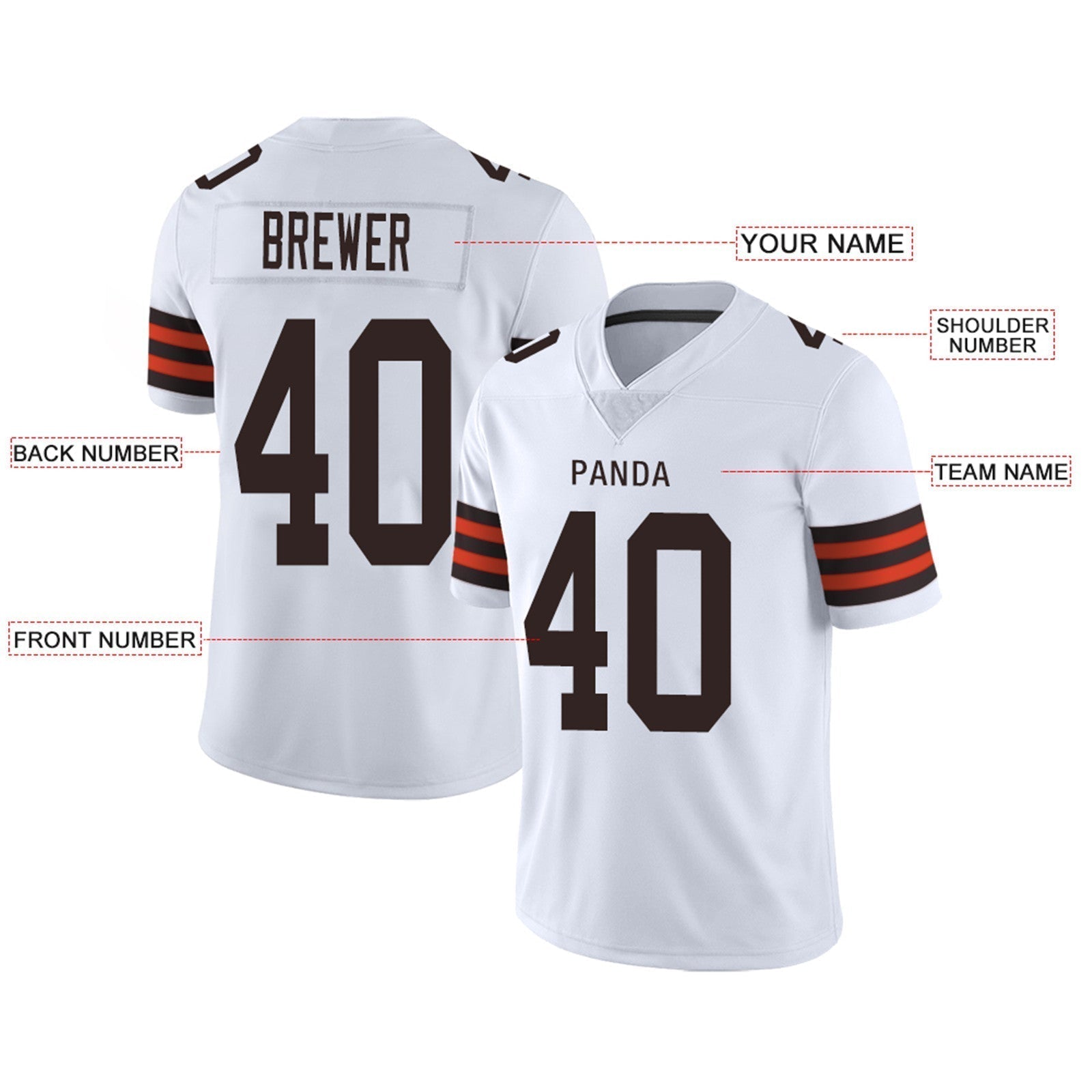 Custom brown football jersey studio shot | GameDay Jerseys