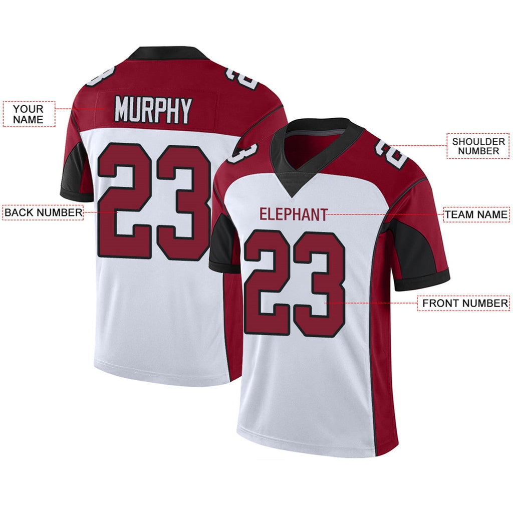 Custom red football jersey styled | GameDay Jerseys