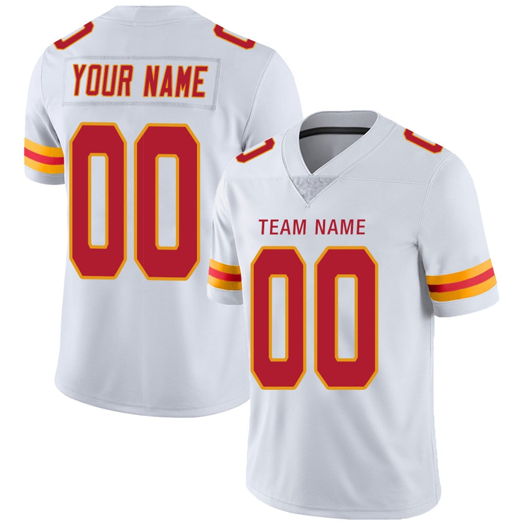 Custom red football jersey front view | GameDay Jerseys
