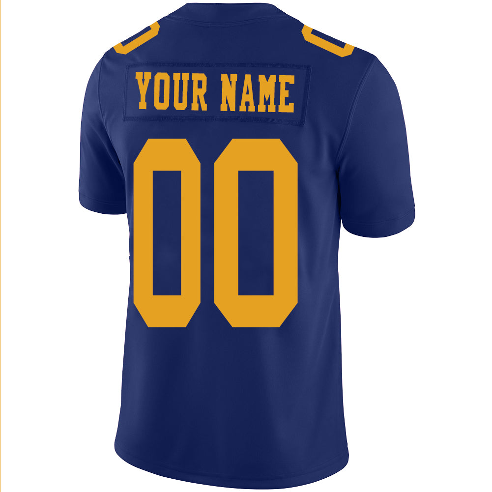 Custom navy football jersey back view | GameDay Jerseys