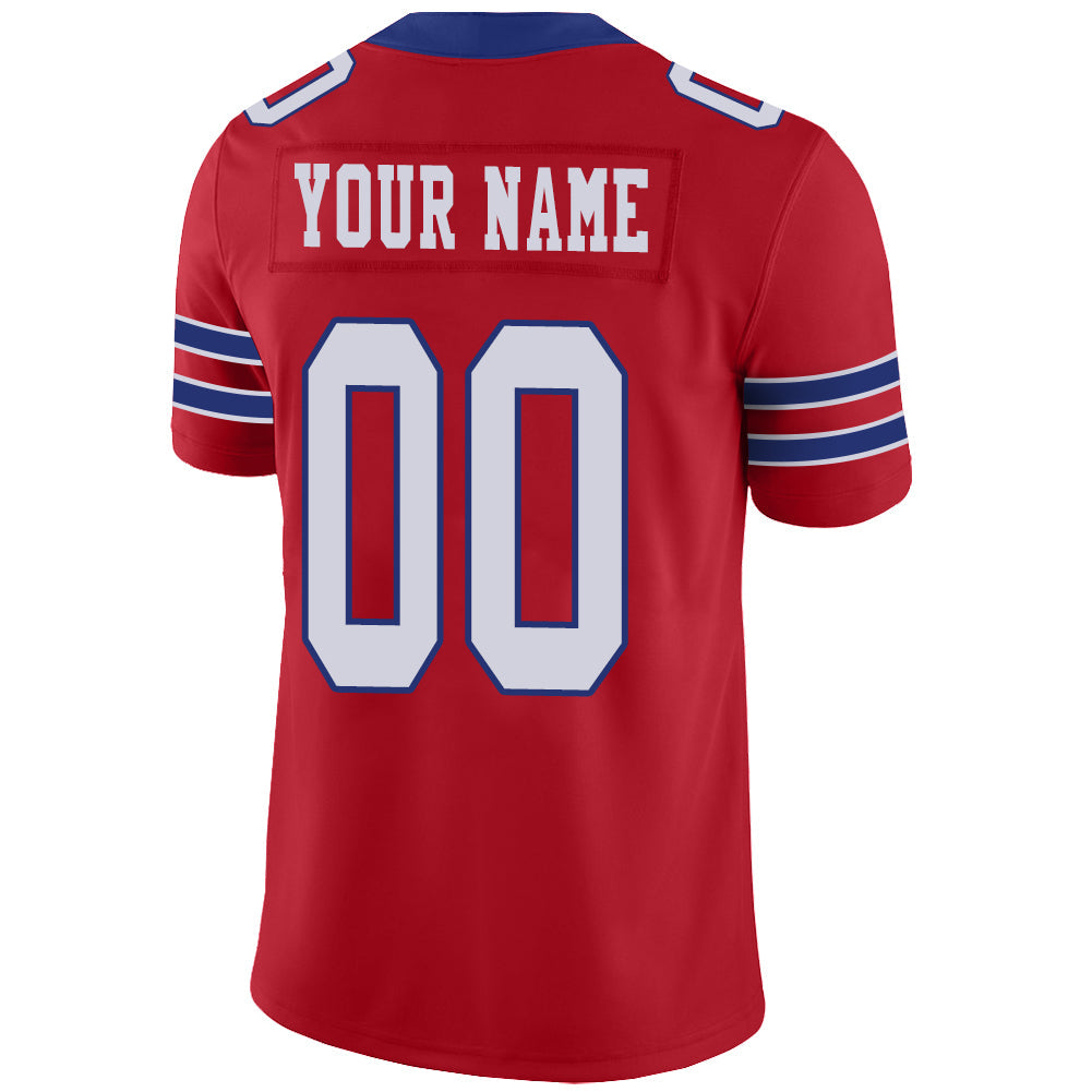 Custom red football jersey back view | GameDay Jerseys