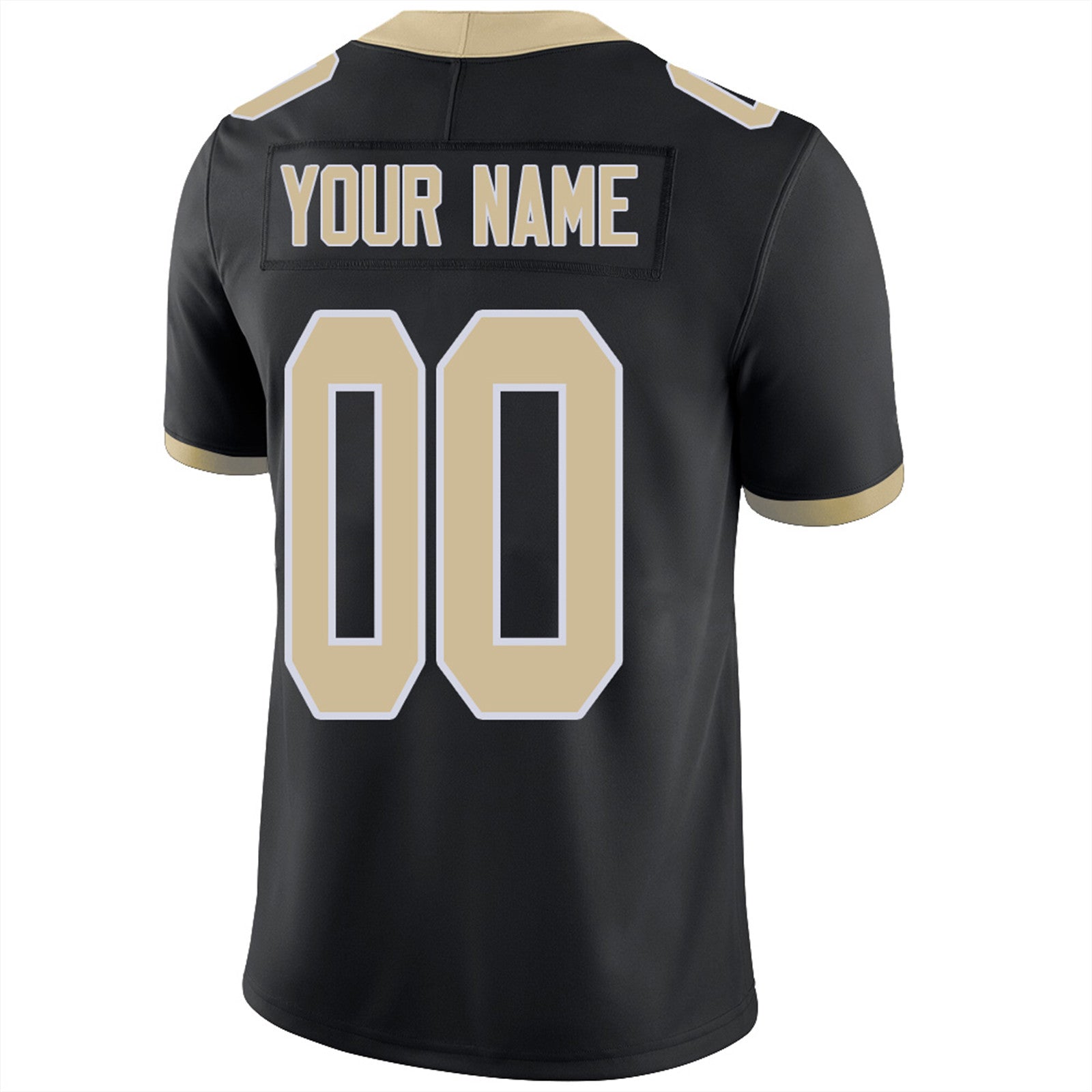 Custom black football jersey full view | GameDay Jerseys