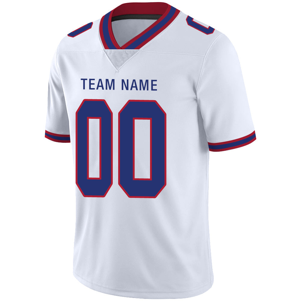 Custom white football jersey detail | GameDay Jerseys
