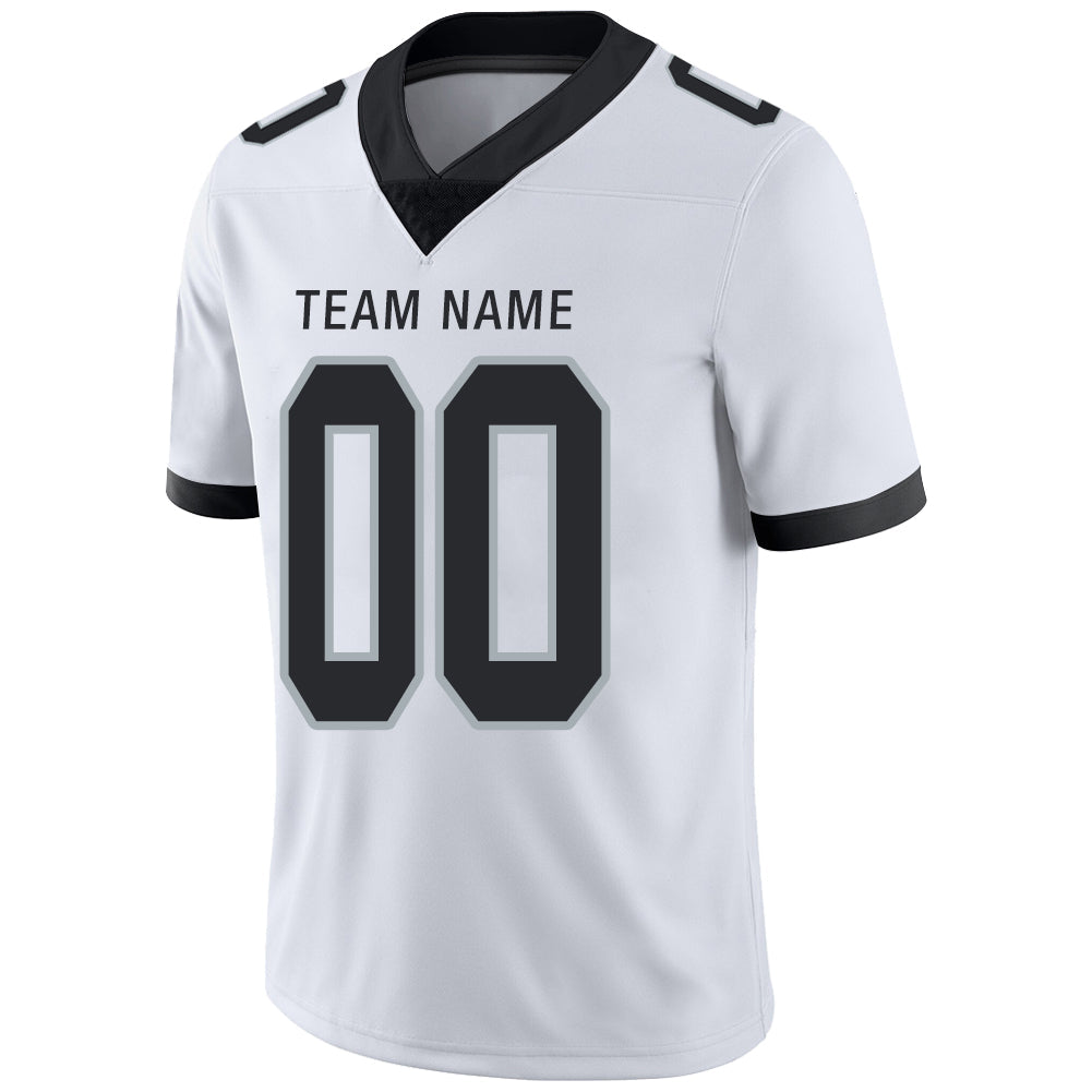 Custom white football jersey detail | GameDay Jerseys