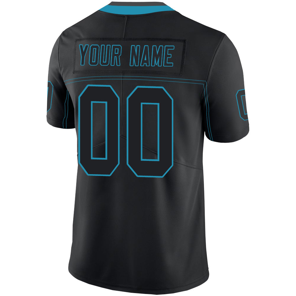 Custom black football jersey back view | GameDay Jerseys