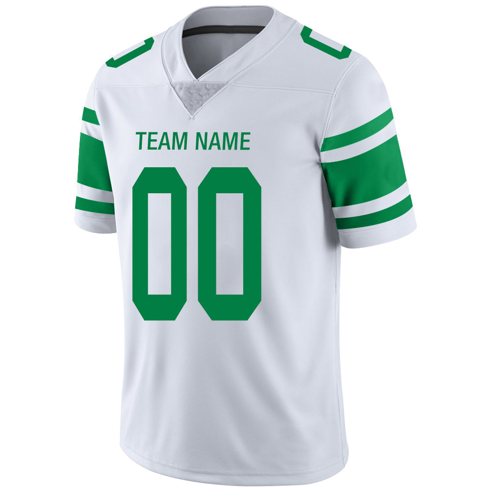 Custom white football jersey detail | GameDay Jerseys