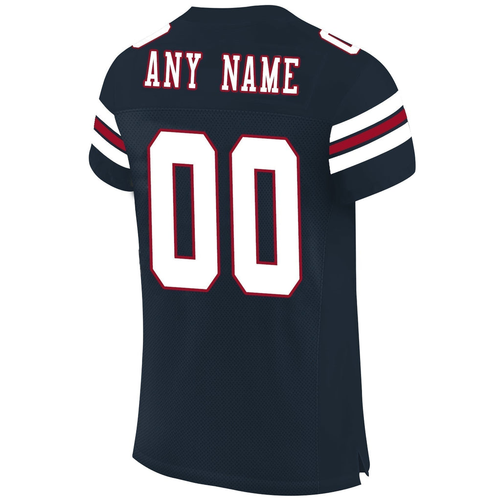 Custom navy football jersey back view | GameDay Jerseys