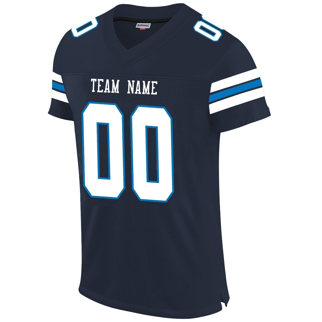 Custom navy football jersey front view | GameDay Jerseys