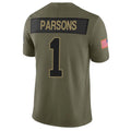 GB.Packers #1 Micah Parsons Olive 2025 Salute to Service Limited Jersey