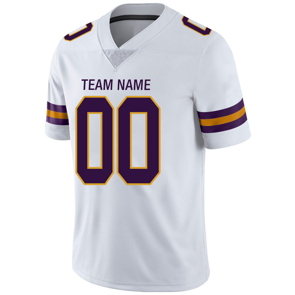 Custom white football jersey detail | GameDay Jerseys