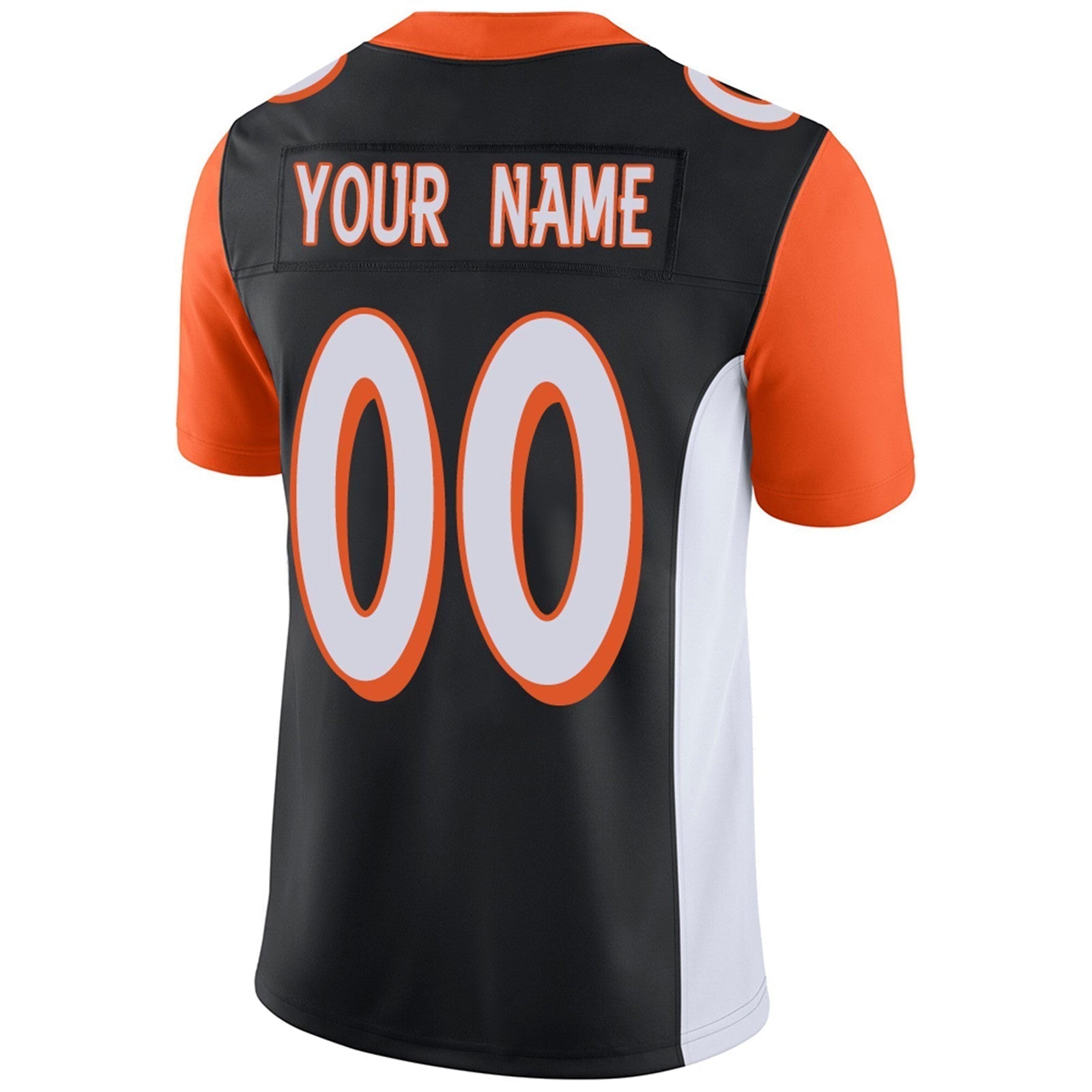 Custom orange football jersey detail | GameDay Jerseys
