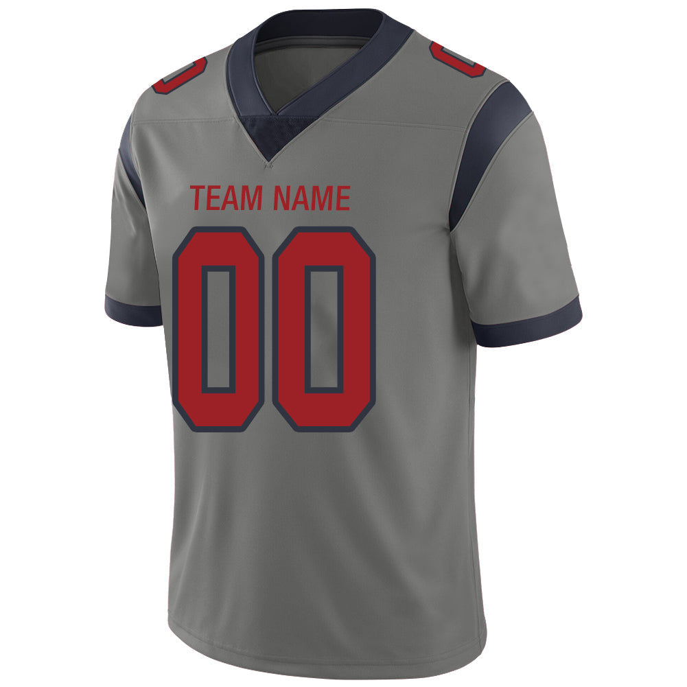 Custom grey football jersey detail | GameDay Jerseys