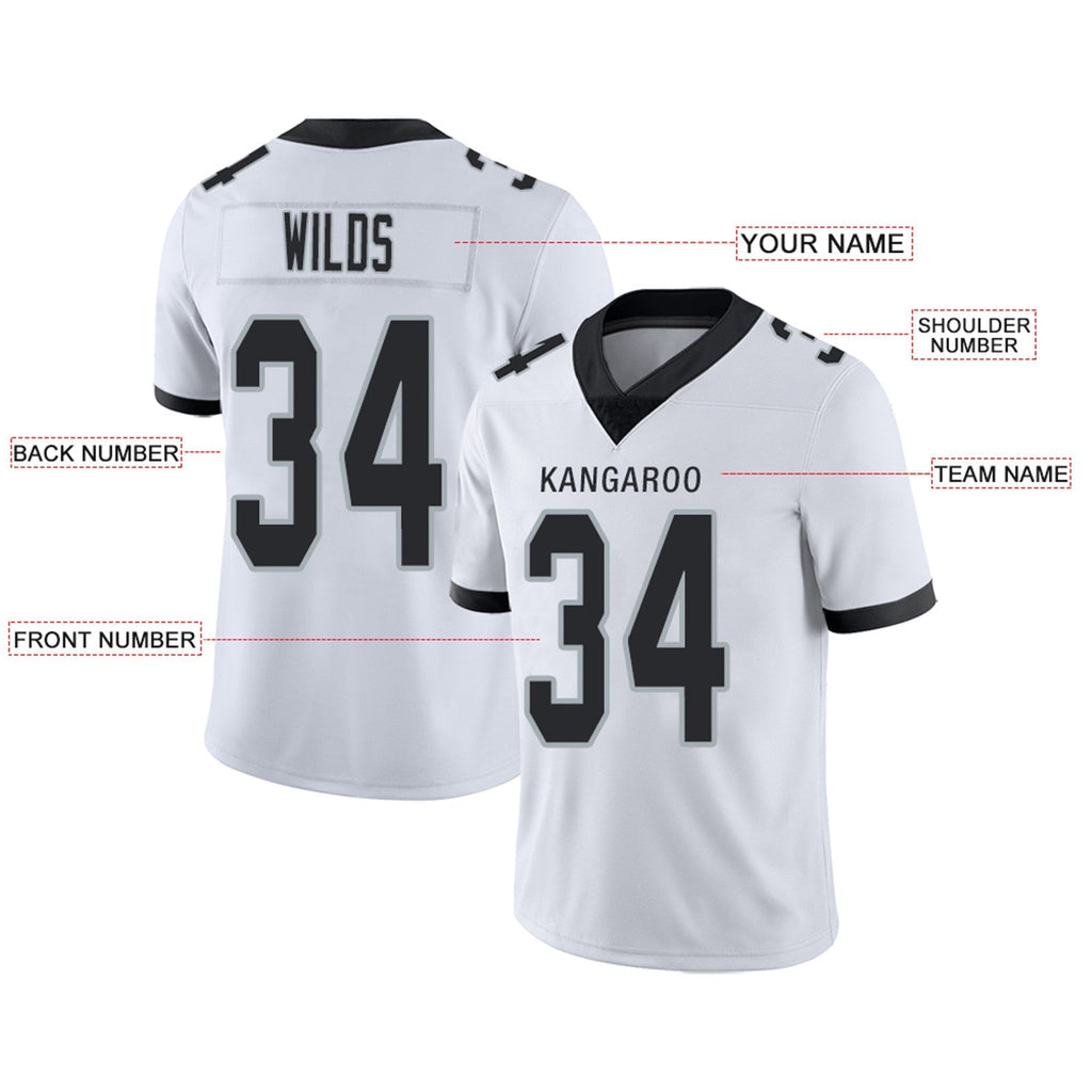 Custom black football jersey detail | GameDay Jerseys