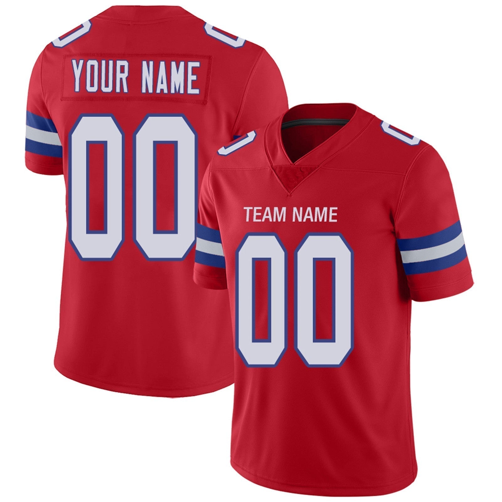 Custom navy football jersey back view | GameDay Jerseys