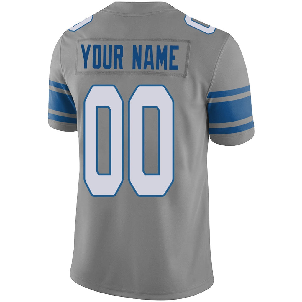 Custom blue football jersey side view | GameDay Jerseys