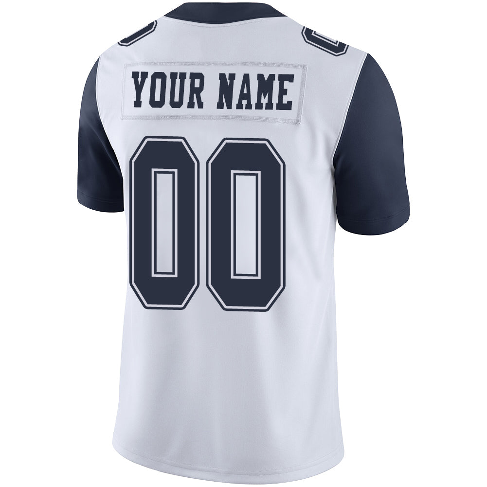 Custom white football jersey back view | GameDay Jerseys