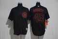 Custom Fan-Made Jake Arrieta Chicago Cubs #49 Black 2017 Baseball Jersey