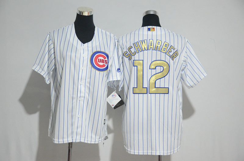 Custom Fan-Made Kyle Schwarber Chicago Cubs #12 2017 Baseball Jersey