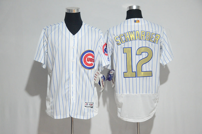 Custom Fan-Made Kyle Schwarber Chicago Cubs #12 2017 Baseball Jersey