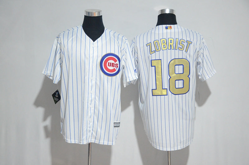 Custom Fan-Made Ben Zobrist Chicago Cubs #18 2017 Baseball Jersey