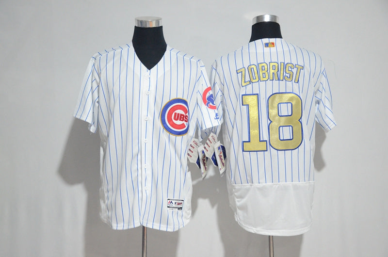 Custom Fan-Made Ben Zobrist Chicago Cubs #18 2017 Baseball Jersey