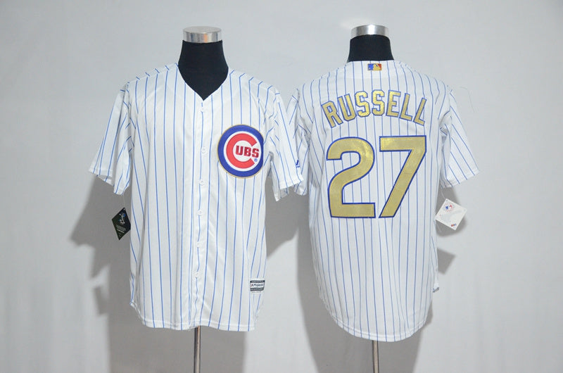 Custom Fan-Made Addison Russell Chicago Cubs #27 2017 Baseball Jersey