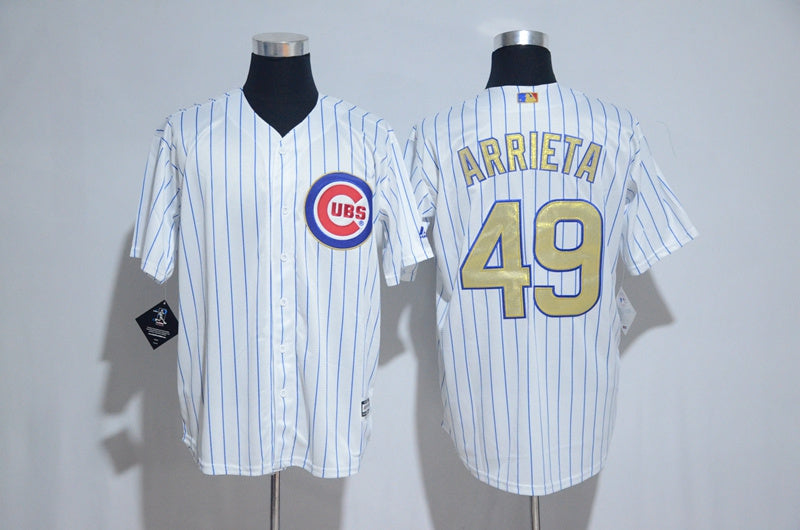 Custom Fan-Made Jake Arrieta Chicago Cubs #49 2017 Baseball Jersey