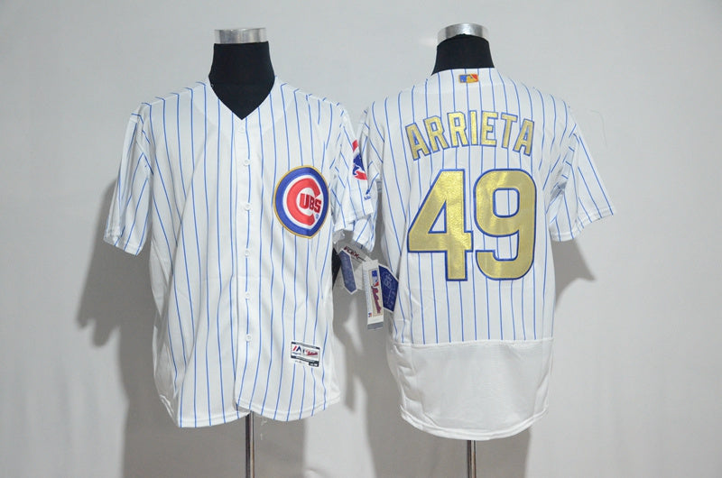 Custom Fan-Made Jake Arrieta Chicago Cubs #49 2017 Baseball Jersey