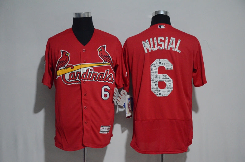 Custom Fan-Made Stan Musial St. Louis Cardinals #6 2017 Baseball Jersey