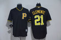 Custom Fan-Made Roberto Clemente Pittsburgh Pirates #21 Black 2017 Baseball Jersey