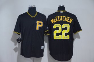 Custom Fan-Made Andrew McCutchen Pittsburgh Pirates #22 Black 2017 Baseball Jersey