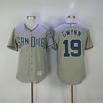 Custom Fan-Made Tony Gwynn San Diego Padres #19 Grey 2017 Baseball Jersey